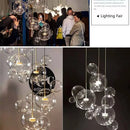 Axyaa Glass Bubble LED Chandelier - Modern Light Fixture for Various Spaces
