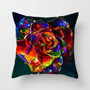 Axyaa Sunflower Lotus Lily Rose Pattern Pillow Cover for Home Chair Car Sofa