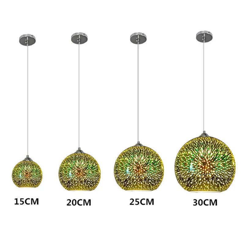 Colorful 3D Glass Pendant Lights by Axyaa: Modern Kitchen Hanging Lamps