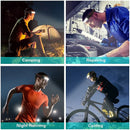 Axya Rechargeable Waterproof Headlamp with Red Warning Light