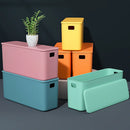 Axyaa Rectangular Desktop Storage Box with Lid - Multifunctional Organizer