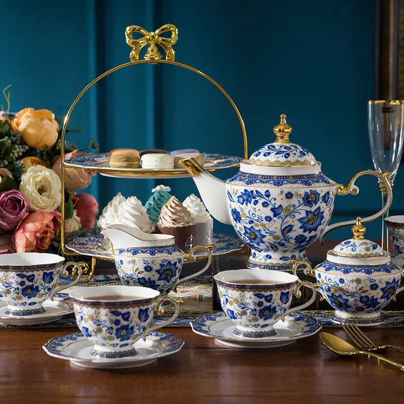 Axya Gold Bone Coffee Cups Set, Hand-painted Luxury Tea Cup
