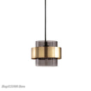 Axyaa Gold Glass LED Pendant Lights - Nordic Living Room Kitchen Fixtures