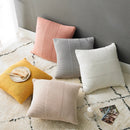 Axyaa Solid Cotton Cushion Cover 45x45cm in Pink Ivory Grey Cream Square Pillow Case
