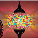 Axyaa Vintage Turkish Mosaic Swan Table Lamp Glass Handcrafted Art Deco Bed Light