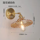 Axyaa Nordic Brass Wall Lamp Small Copper Glass LED Wall Sconce