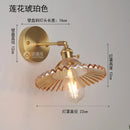 Nordic Brass Wall Lamp Small Copper Glass LED Wall Sconce – Axyaa