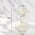 Axyaa Ceramic Shell Vase - White Gloss Abstract Irregular Hydroponic Home Decoration