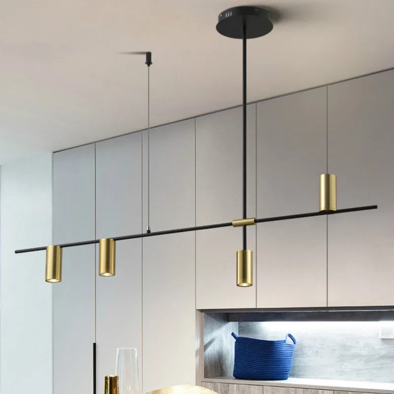 Axyaa Minimalist Black Chandelier for Luxurious Dining Room