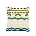 Axyaa Pink Rainbow Tufted Diamond Pillow Cover for Living Room Girls Room