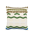 Axyaa Pink Rainbow Tufted Diamond Pillow Cover for Living Room Girls Room