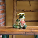 Axya Rustic Ceramic Frog for Home and Garden Decoration
