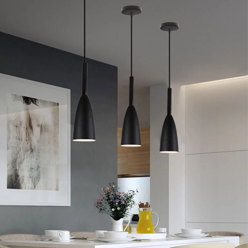 Nordic Minimalist Pendant Lights for Kitchen Island Dining Table - Axyaa E27 Lighting