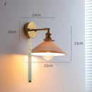 Axyaa Ceramic LED Wall Sconce with Knob Switch - Modern Bedroom Bathroom Mirror Light