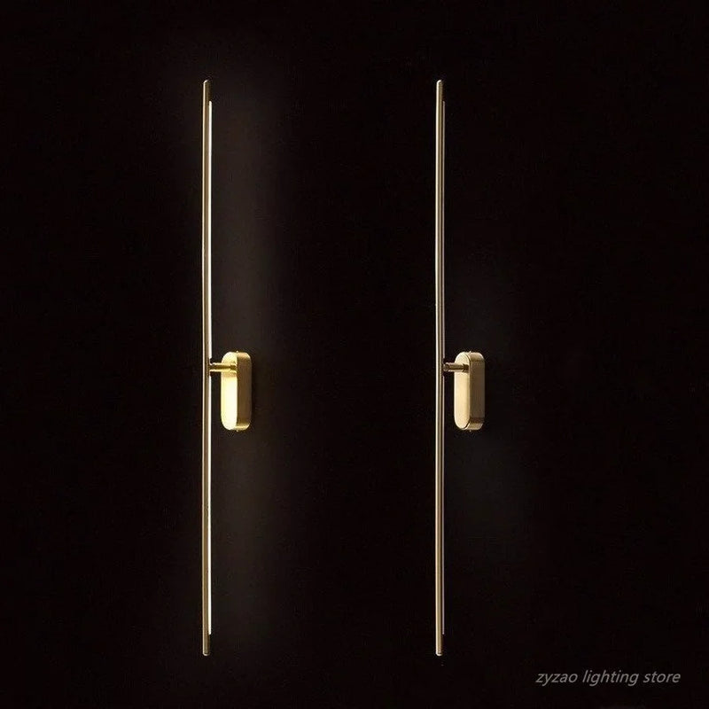 Axyaa Nordic Copper Wall Lamps - Modern Bedroom LED Lights