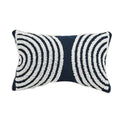 Axyaa Navy Blue Moroccan Embroidered Cushion Cover 45x45cm