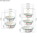 Axya Ceramic Fruit Plate Multilayer Cake Stand Display Stand Home Decor Display Frame