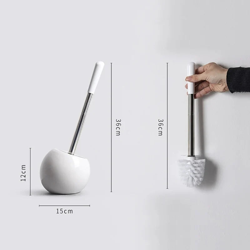 Axya Ceramic Toilet Brush - Bathroom Cleaning & Decoration Essential