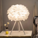 Axyaa Feather Table Lamp: Modern & Romantic Bedroom Decor
