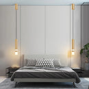 Axyaa Gold Pendant Light: Luxury Bedroom Bar Hanging Lamp, 6W Warm White LED