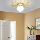 Axyaa Modern Gold Glass Ceiling Lamp Surface Mount Light Fixture