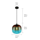 Axyaa Modern Stained Glass Pendant Chandelier for Restaurants, Cafes, and Bars