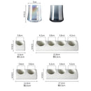 Axya Dental Organizer Set: Toothbrush Holder, Toothpaste Holder, Mouthwash Cup, Coaster