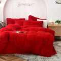 Axyaa Long Hair Velvet Duvet Cover Set - Queen Size