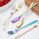 Stainless Steel Cake Divider Spoon Fork Set by Axyaa