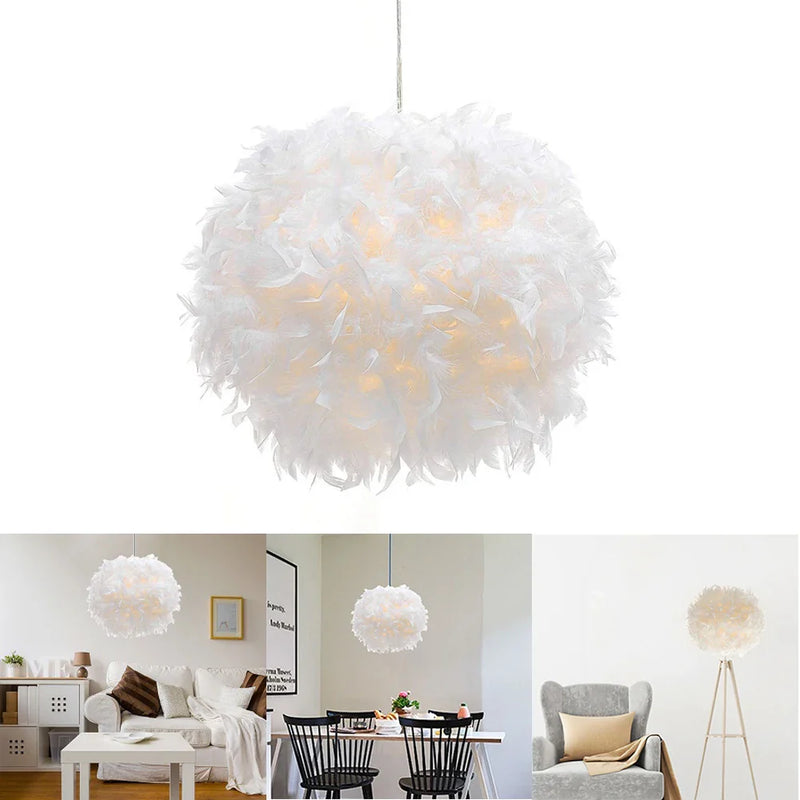 Axya Nordic Feather Pendant Light LED Hanging Lamp for Dining Room and Kitchen