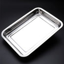 Axyaa Stainless Steel Food Storage Tray Baking Pan BBQ Oil Filter Grid Line Cooling Rack