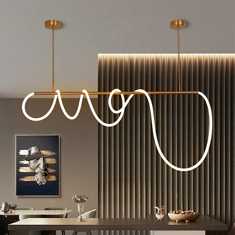 Axyaa Modern LED Pendant Lights for Living Room and Dining, 360 Degree Luminous Indoor Decorative Hanging Lamps