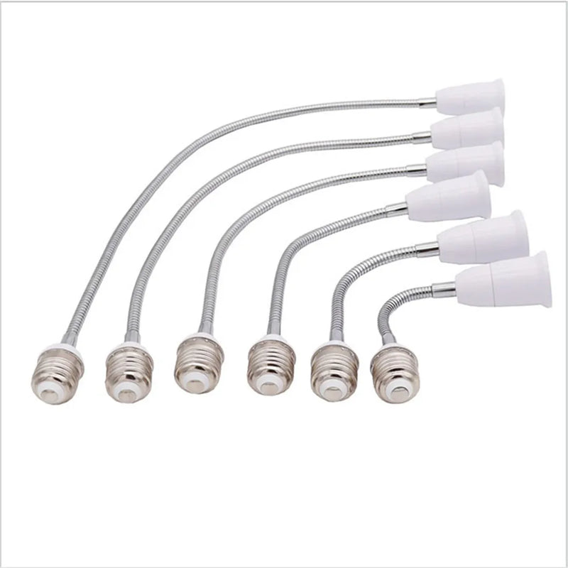 Axyaa Gooseneck E27 to E27 Base Extension Adapter - 2 Pack