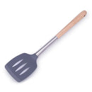 Axyaa Silicone Kitchen Utensils Set with Wooden Handles