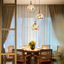 Axyaa Tiffany Turkey Pendant Lamp: Colorful Mosaic Chandelier for Kitchen, Restaurant, Bar