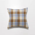 Axyaa Flocked Cushion Cover 45x45 cm - Modern Plaid Decorative Pillow for Living Room
