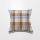 Axyaa Flocked Cushion Cover 45x45 cm - Modern Plaid Decorative Pillow for Living Room