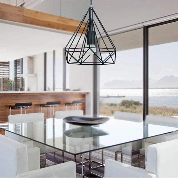 Axya Industrial Loft Cage Pendant Light Home Decor Lighting Fixture