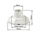 Axyaa Vintage Creamic E27 Bulb Holder Socket 110-220V Base Lamp Fitting
