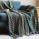 Axyaa Bohemia Knit Blanket: Winter Warm Comfy Throw, 130x230cm