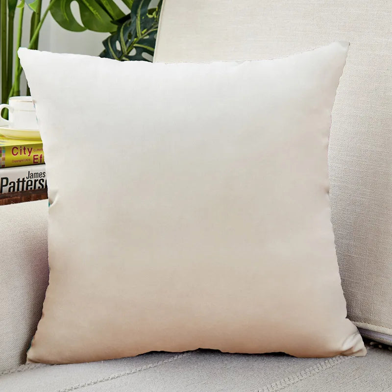 Axyaa Luxury Velvet Beige Cushion Cover for Elegant Home Decor