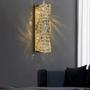 Axyaa Gold Crystal Wall Sconce LED Lamp for Living Room & Bedroom Lighting