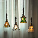 Axyaa Glass Copper Pendant Light LED Hanglamp Nordic Modern Hanging Light