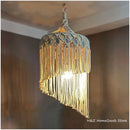 Bohemia Woven Chandelier Lampshade by Axyaa - Handmade Soft Decoration for Home