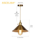 Axyaa Vintage Nordic Pendant Lamp with Led Bulb and Switch