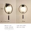 Axyaa Elegant Round Iron Glass Wall Lamp Sconce for Porch Villa Stairway Bedroom