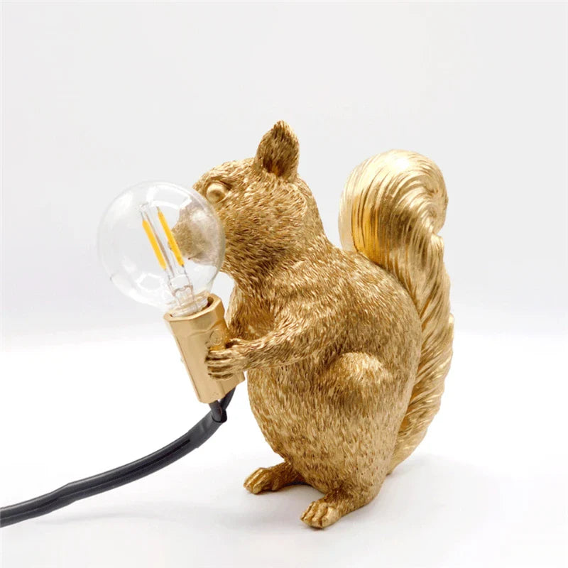 Axyaa Squirrel Night Lamp: Nordic Cute Animal Kids Room Decor