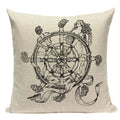 Axyaa Mexico Skull Decor Pillow Cover - Black Tarot Horror Ghost Home Decor