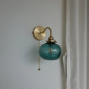 Axyaa Modern Copper Wall Sconce LED Glass Ball Light Fixture
