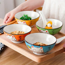 Axya Lucky Cat Ceramic Soup Salad Bowl Set